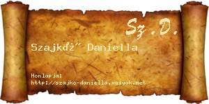 Szajkó Daniella névjegykártya